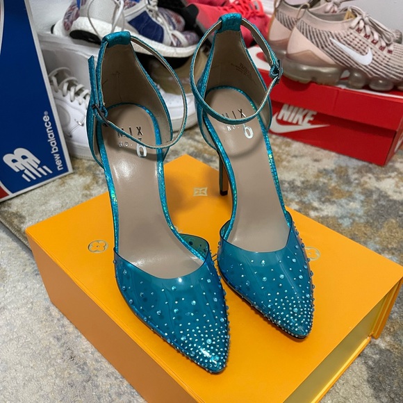Brand New Women’s Size 7M Mix No. 6 Arlette Pumps With Sparkling Studs Turquoise - Picture 11 of 13